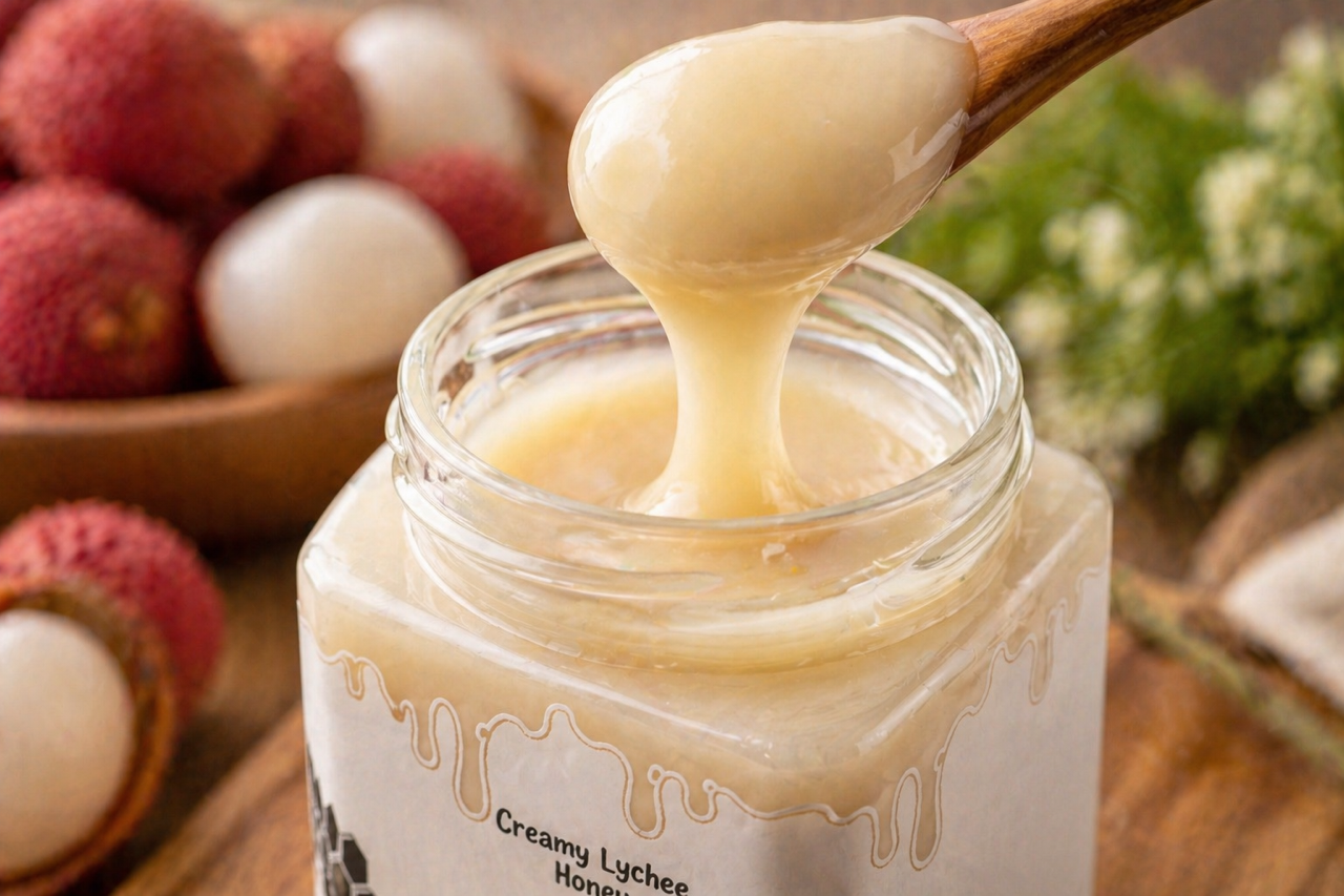 Creamy Lychee Honey | マダガスカル産 ライチはちみつ 300g｜非加熱・無添加・単一花蜜｜クリーミー食感・コーヒーにも合うハチミツ