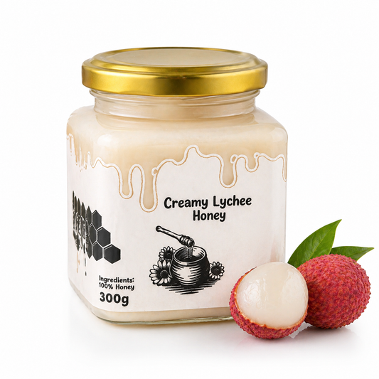 Creamy Lychee Honey | マダガスカル産 ライチはちみつ 300g｜非加熱・無添加・単一花蜜｜クリーミー食感・コーヒーにも合うハチミツ